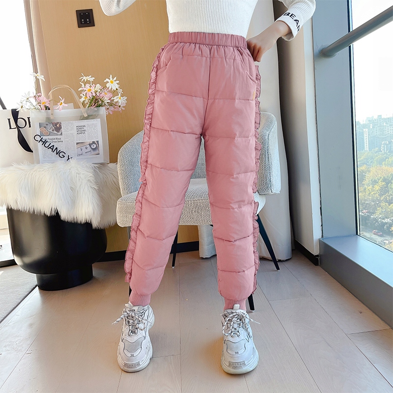 CIEPŁE GRUBE SPODNIE DRESOWE OCIEPLANE JOGGERY zimowe pikowane dziecięce Rozmiar 90