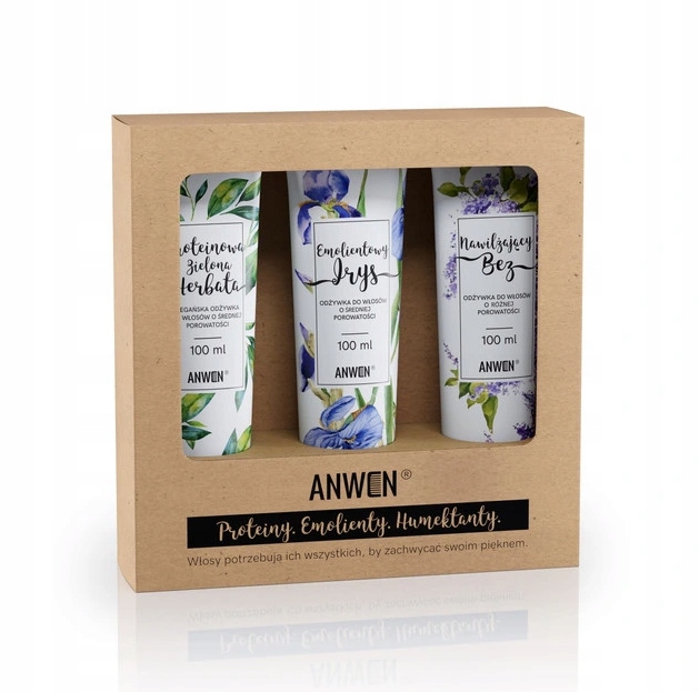 

Anwen Zestaw odżywek do włosów wegański 3x100ml