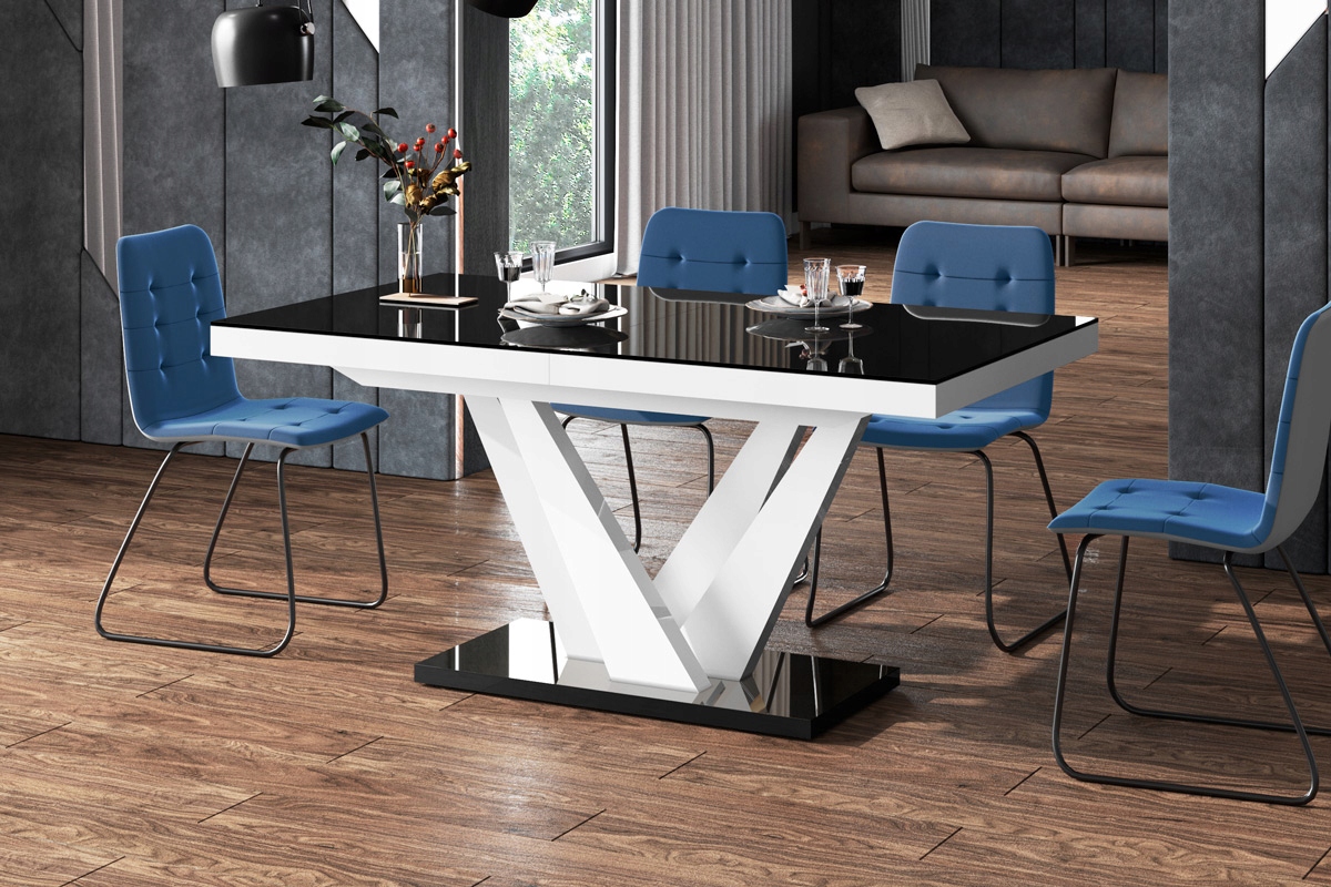 Stół VEGAS 160-256 cm | cappucino-biały połysk Marka Hubertus