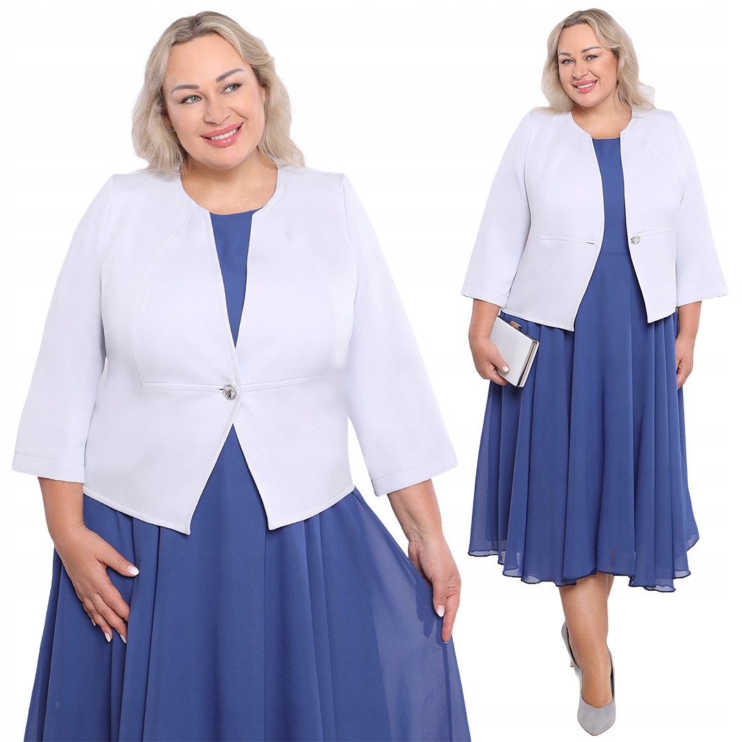 Světle šedá sako s ozdobným knoflíkem 56