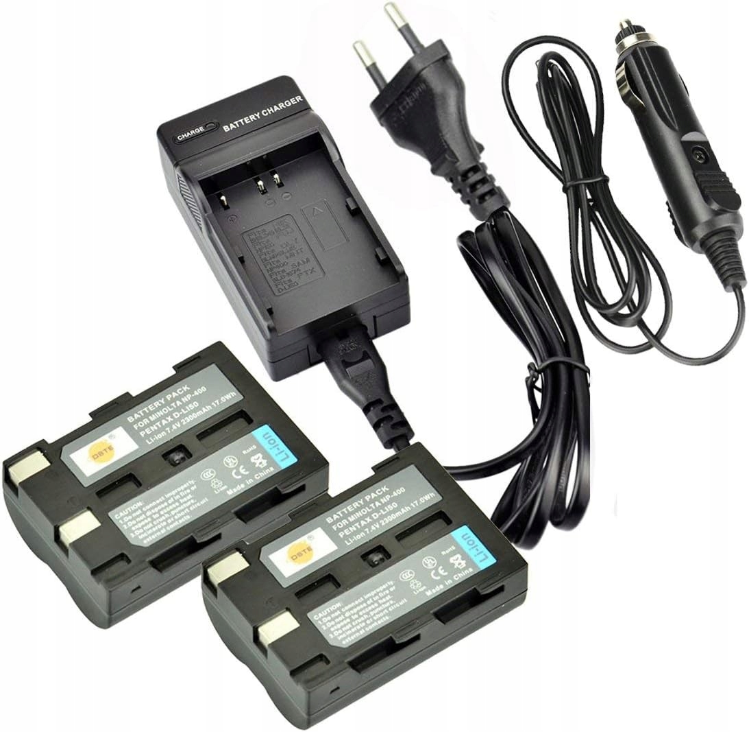 2x Akumulátor Baterie D-LI50 NP-400 2300 mAh Pro Pentax Nabíječka DC11U