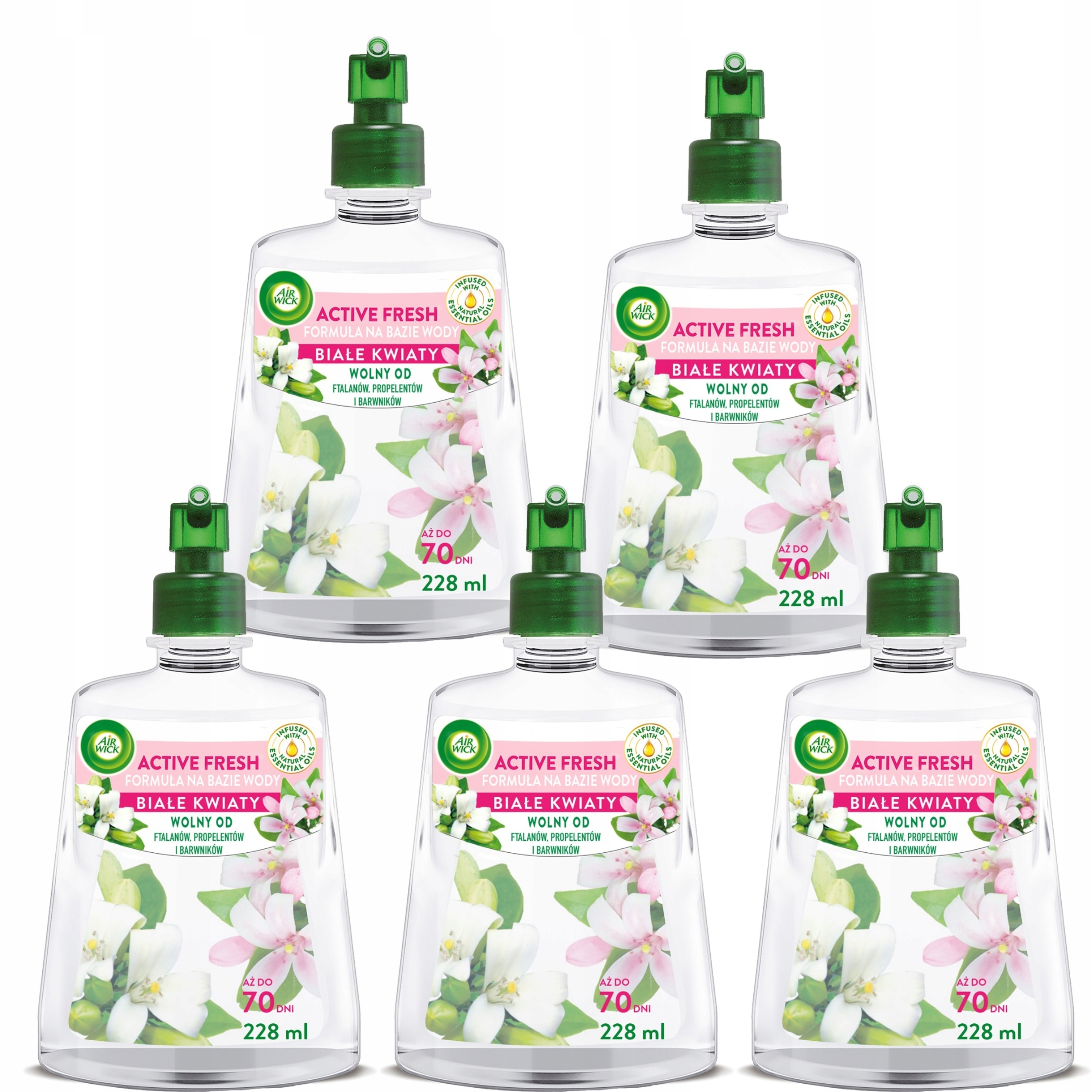 Levně Air Wick Náplně Automatického Osvěžovače Vzduchu S Bílými Květy 5 X 228 ML