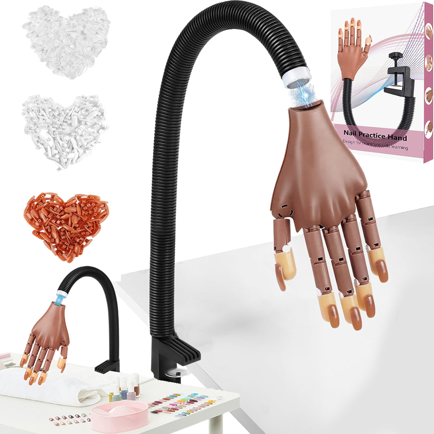 pohyblivá ruka pro cvičení gelových nehtů pro začátečníky – pro