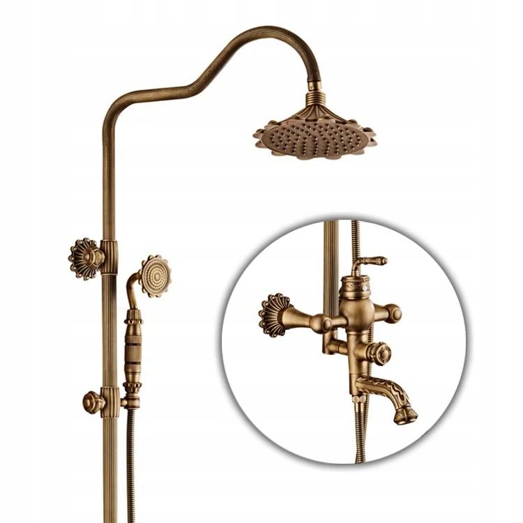 Kúpeľňová sprchová batéria Old Retro Mosadz Master