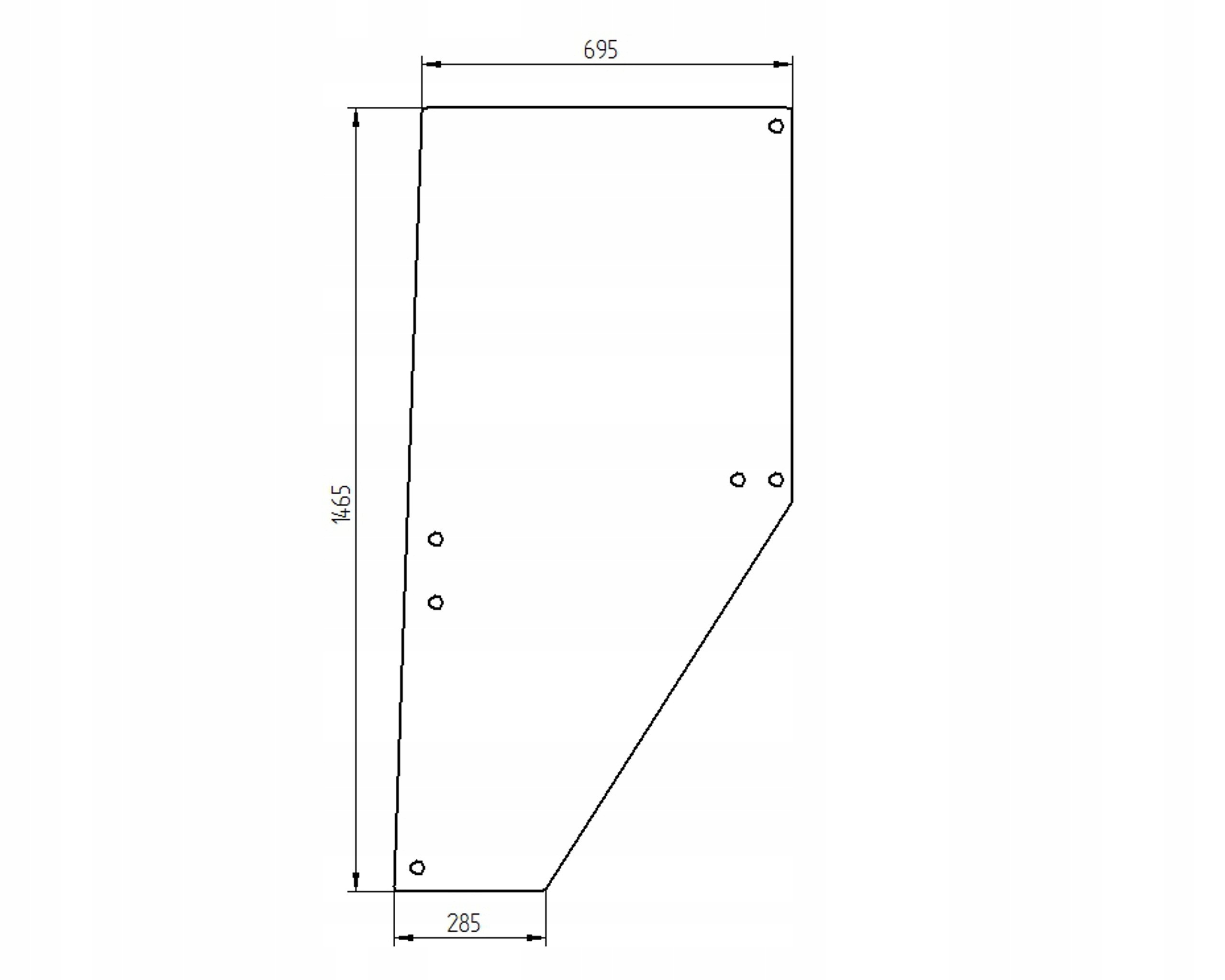 čelní sklo pro traktor Kubota dveře levé 3F260-53080