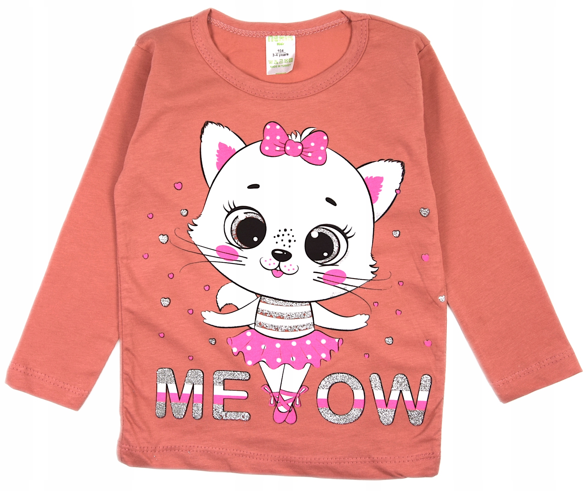 

Bluzeczka Bluzka T-shirt Dla Dziewczynki Kotek 110