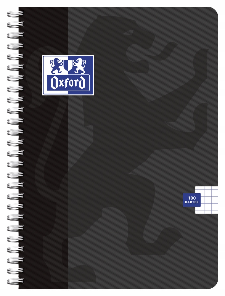 

Kołozeszyt A4 100k kratka Oxford Standard czarny