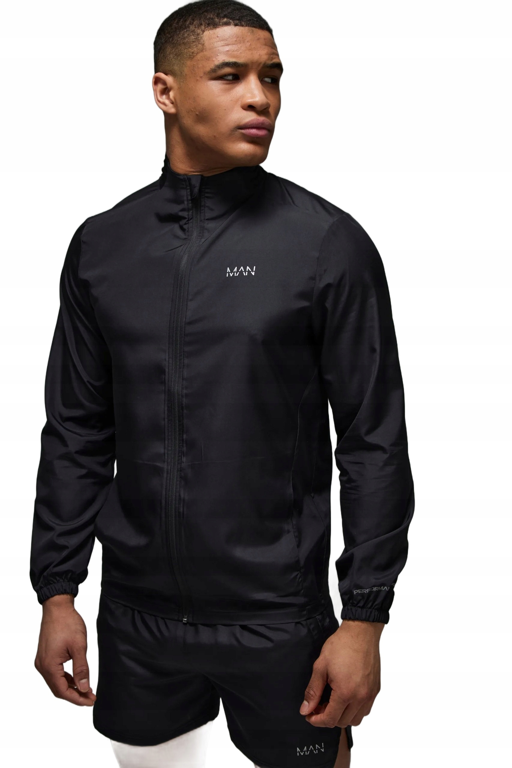 Boohooman Černá Pánská Softshellová Bunda Se Zipem XXL Z3A