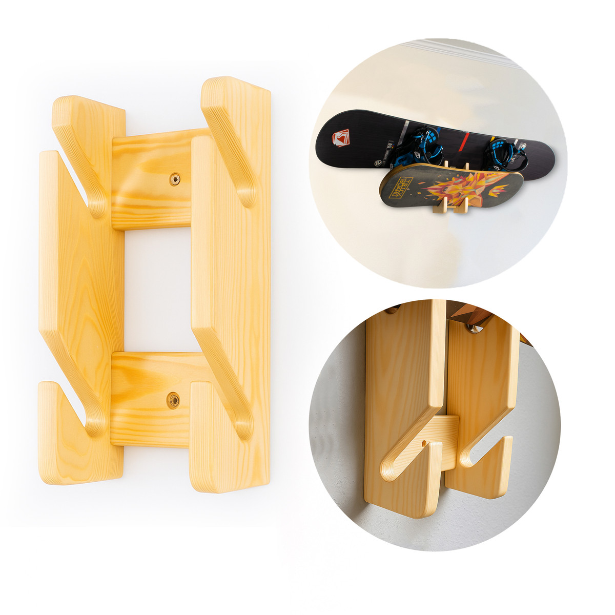 Wieszak John Paddle Snow Rack 2 na deski snowboardowe, kite, wake i skate