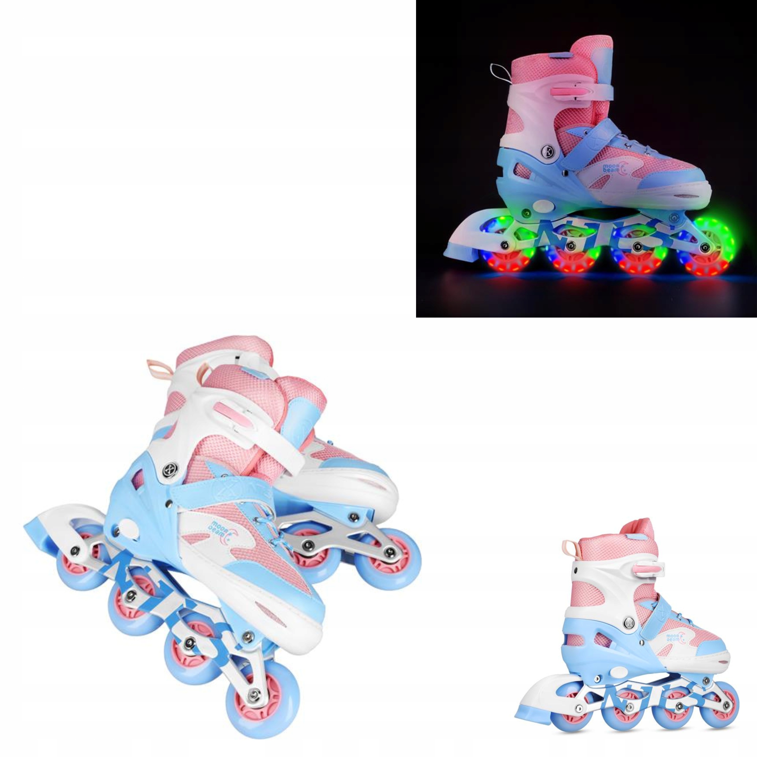 Nastavitelné brusle 2v1 Nils Extreme chrániče vel M 35-38