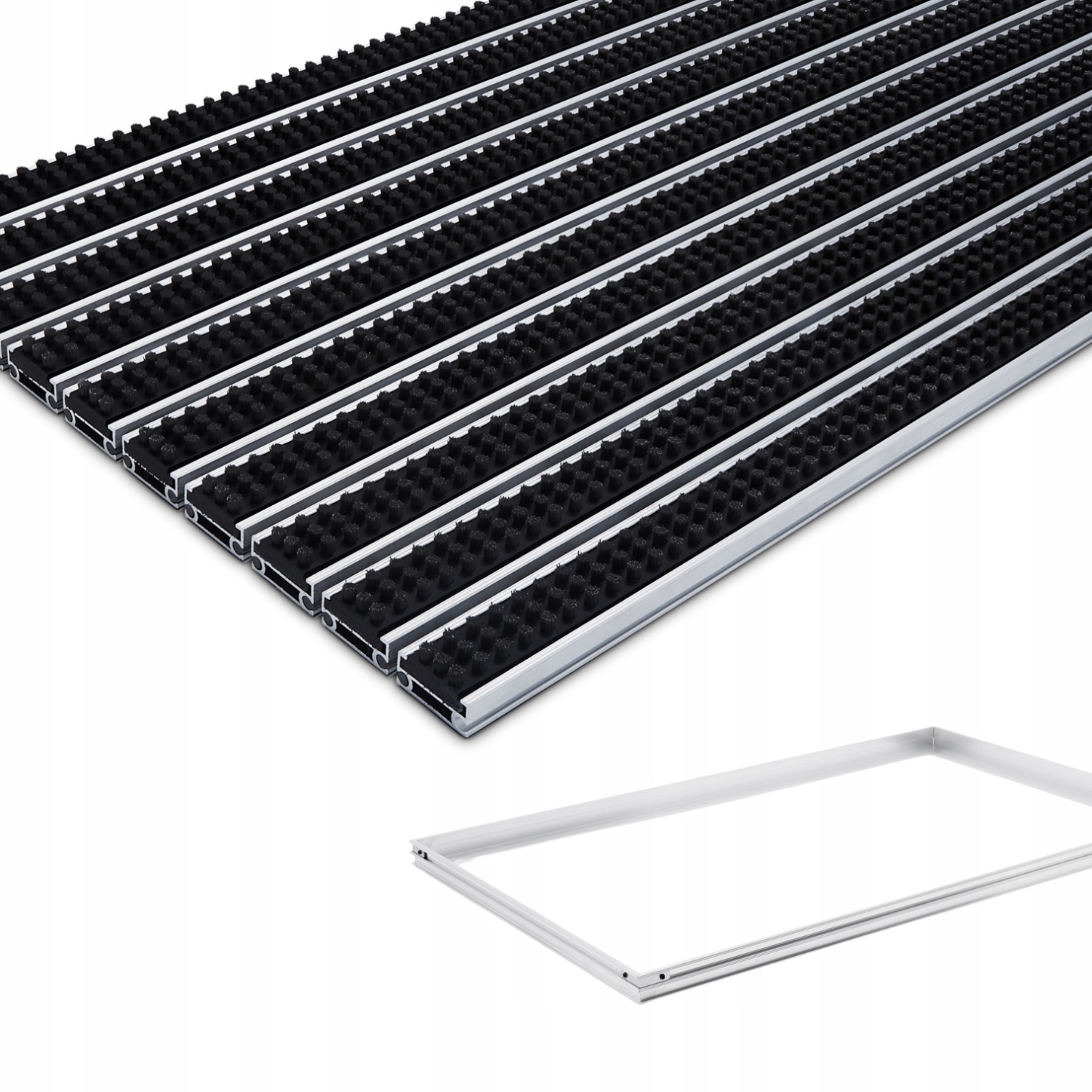 Polentex Aluminiová Rohožka Vstupná Kartáčová Podložka Rámček 150x100