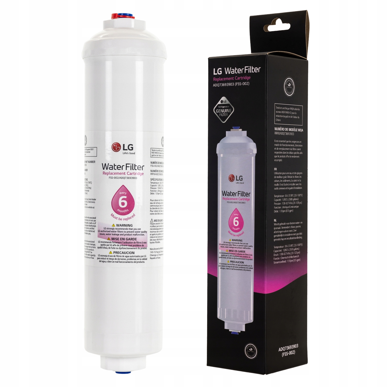 Vnější vodní filtr do chladničky Lg ADQ73693901 ADQ73693903 Originální