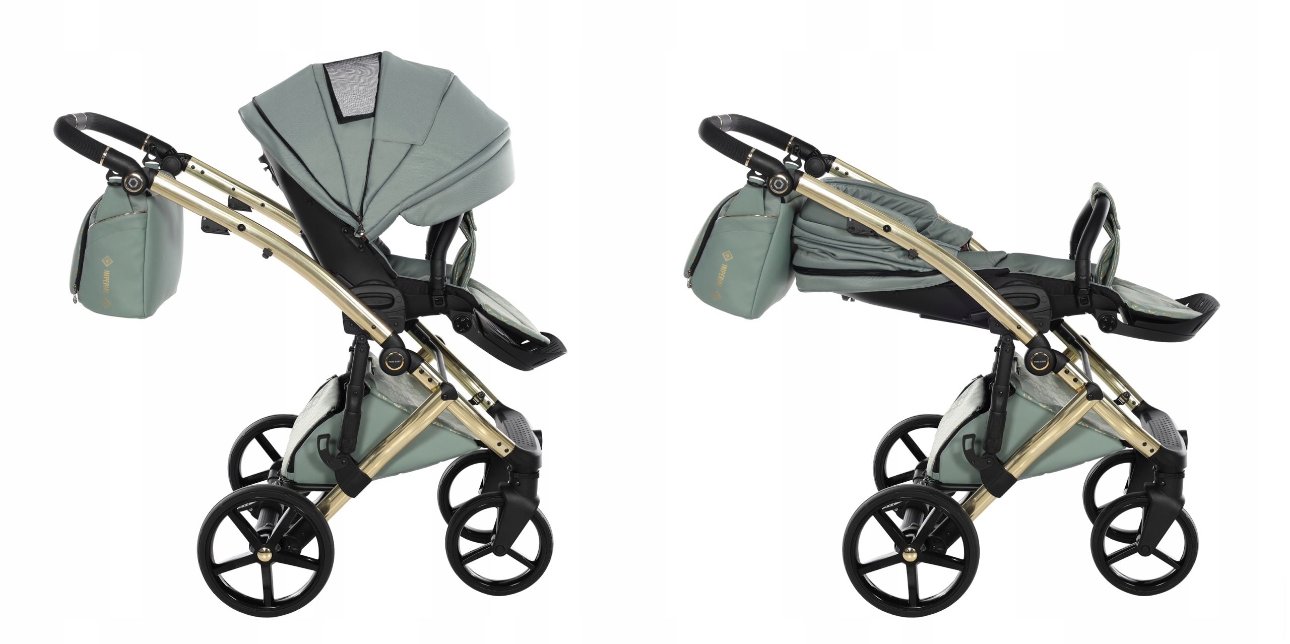 Wyprzedaż TAKO Laret Imperial New wózek dziecięcy 2w1 zielony Liczba kół 4