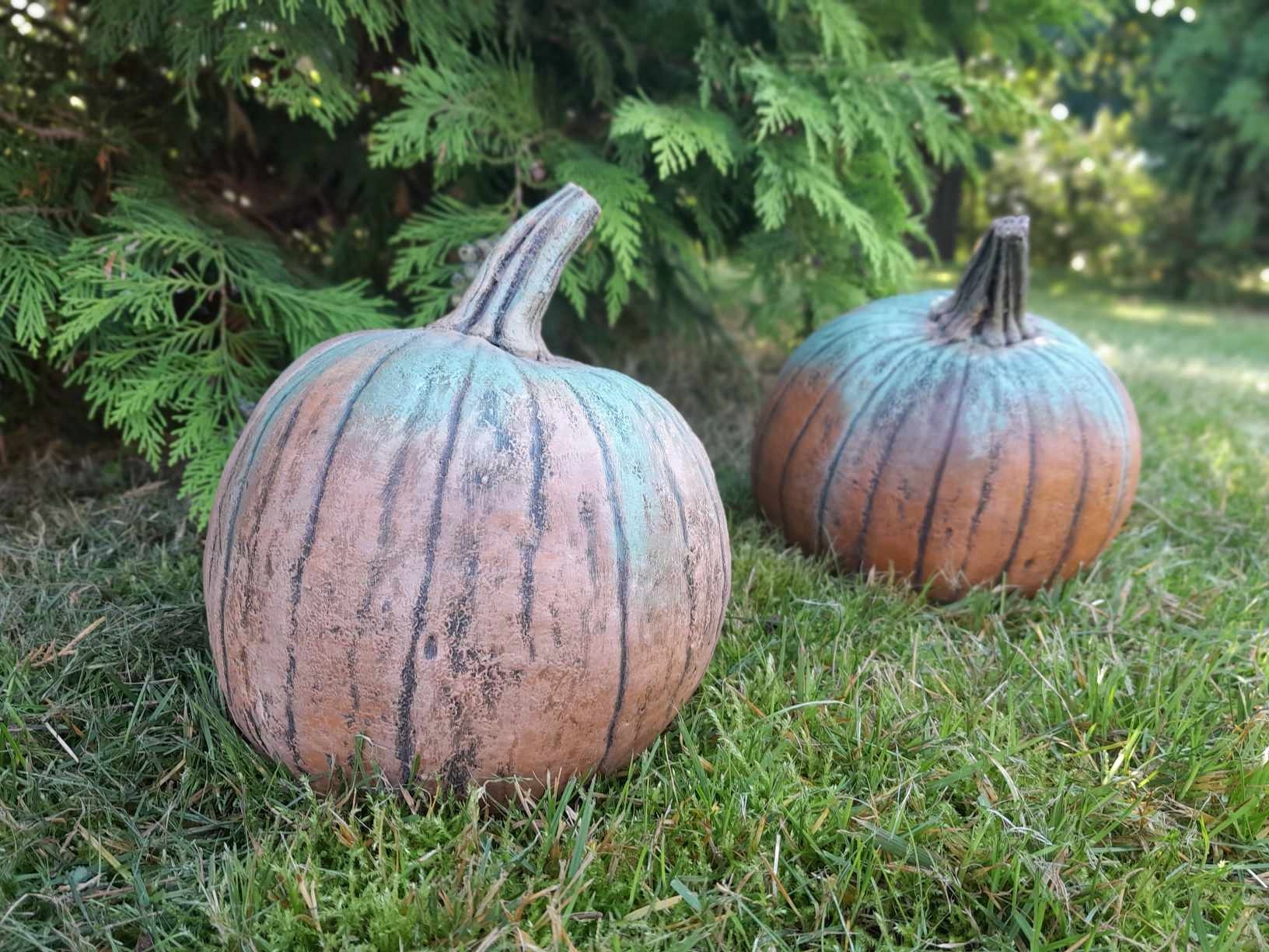 Ozdoba betonowa Dynia dekoracja Hand made malowana Producent inna