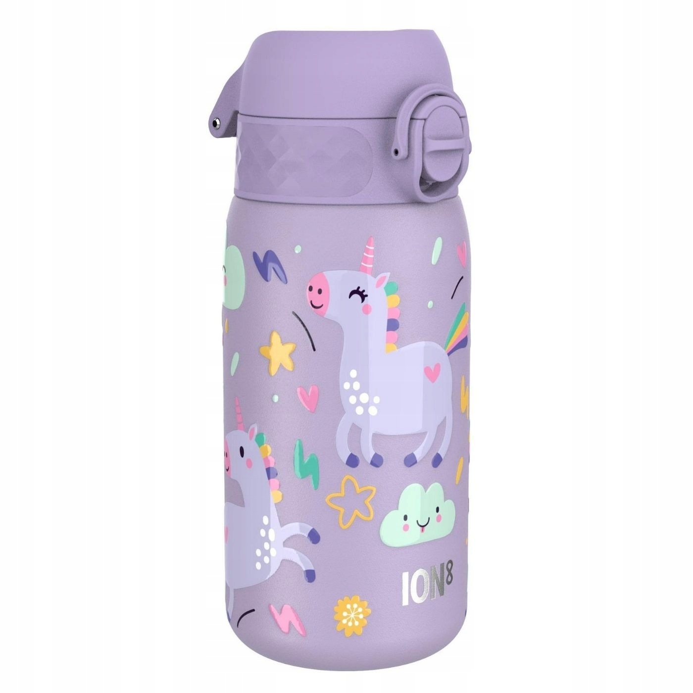 Láhev Na Pití na vodu Single Wall Unicorns (Periwinkle) 400 ml fialový ION8