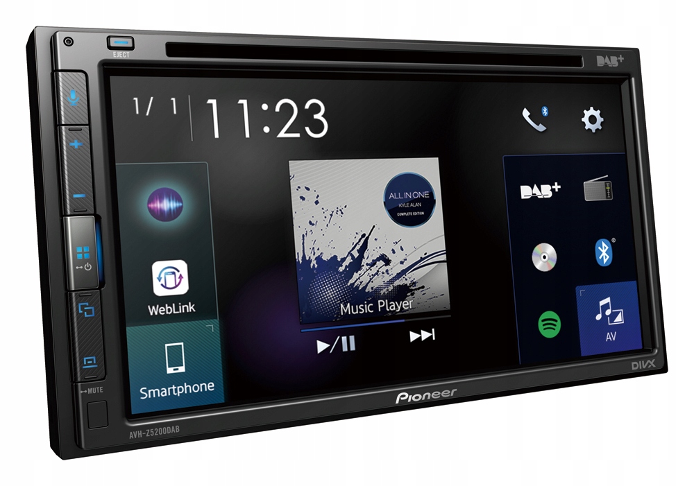 Pioneer AVH-Z5200DAB Autorádio Bt Android Auto CarPlay Zelená hora