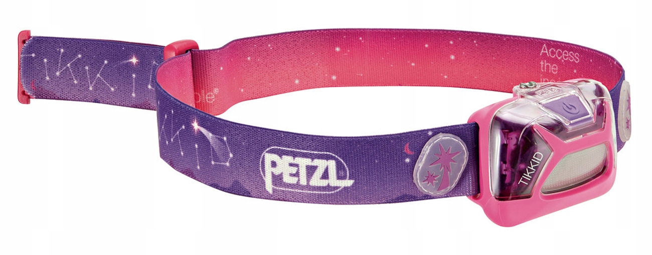 Bateryjna latarka czołowa dla dzieci Petzl Tikkid E091BA01 różowa