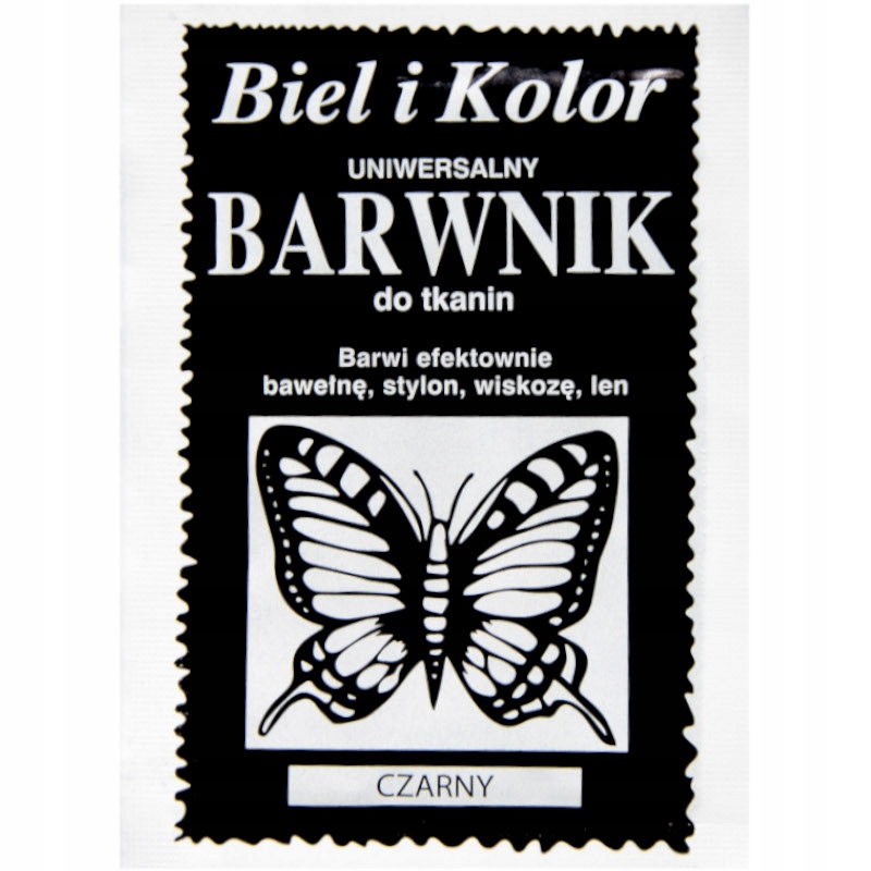 

Barwnik do tkanin farba Biel i Kolor Czarny