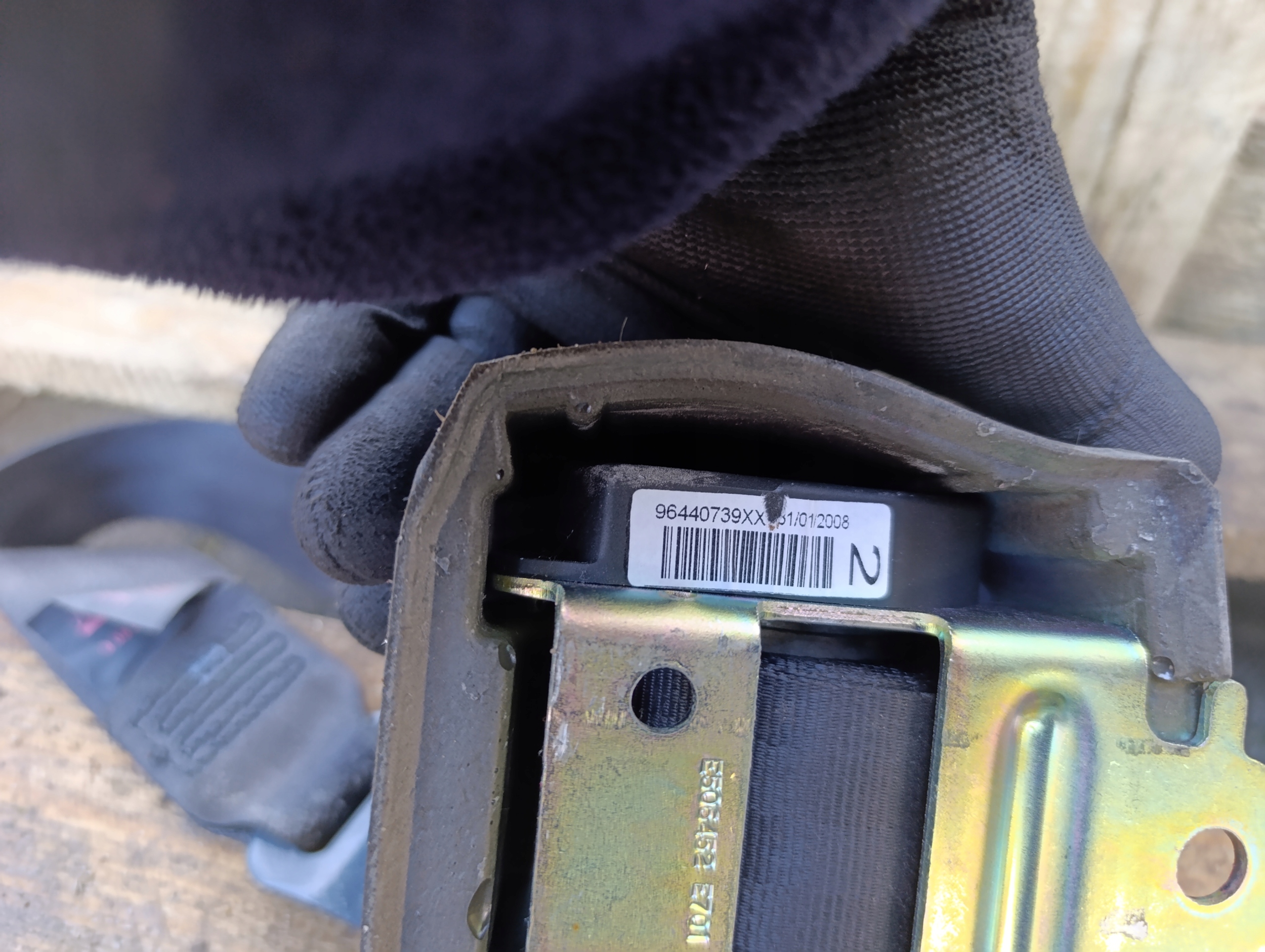 Gurten Sicherheits links heck PEUGEOT 96440739