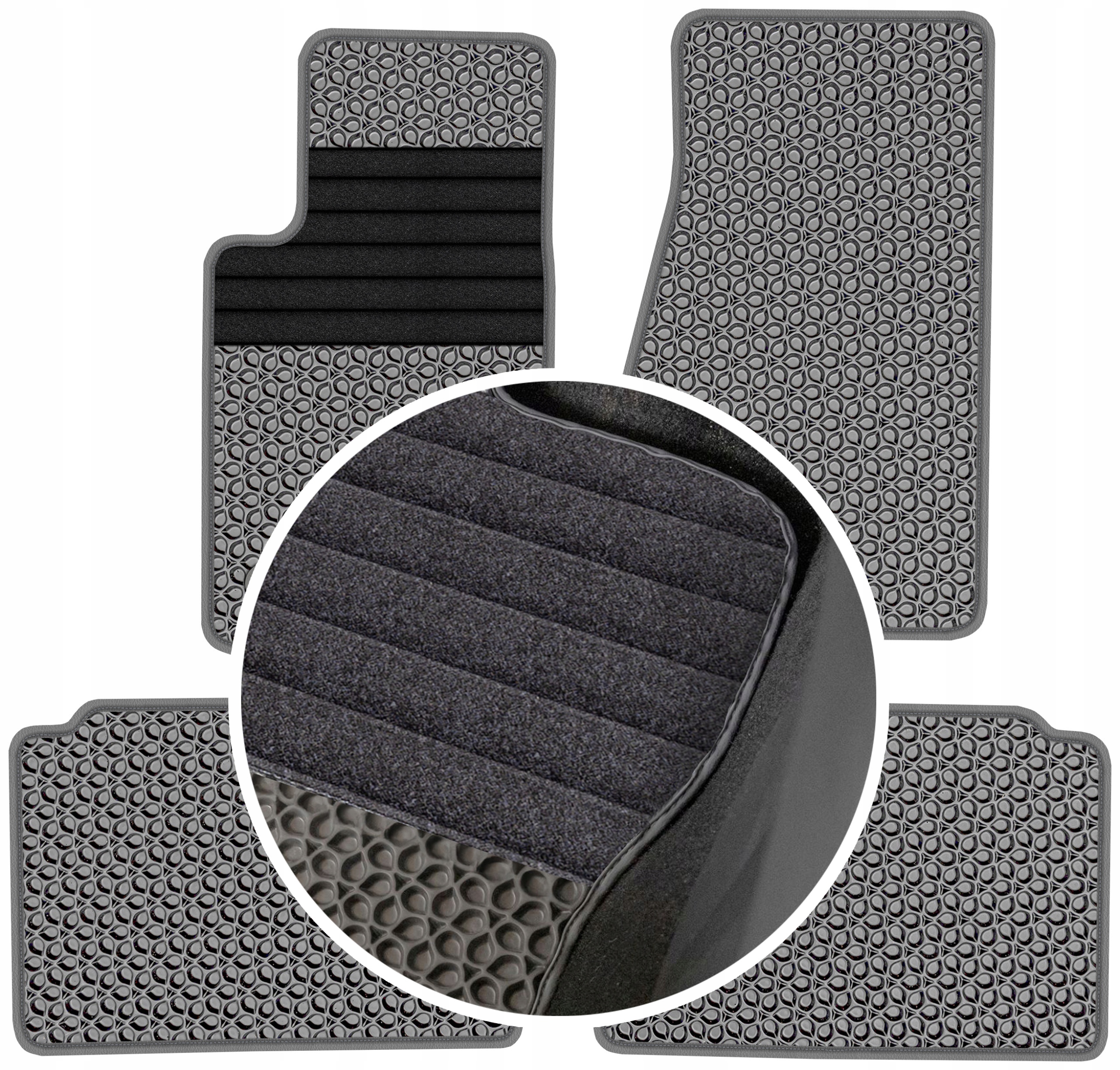 Grand Cherokee III Wk 2005-2010 Gumové autokoberce pro automobily Eva Eternity
