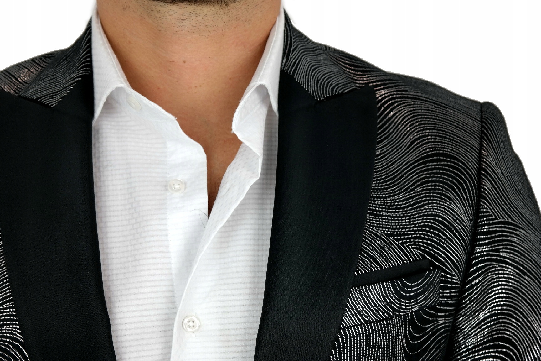 GIOVANNI PERA Marynarka męska DS03 srebrna 64