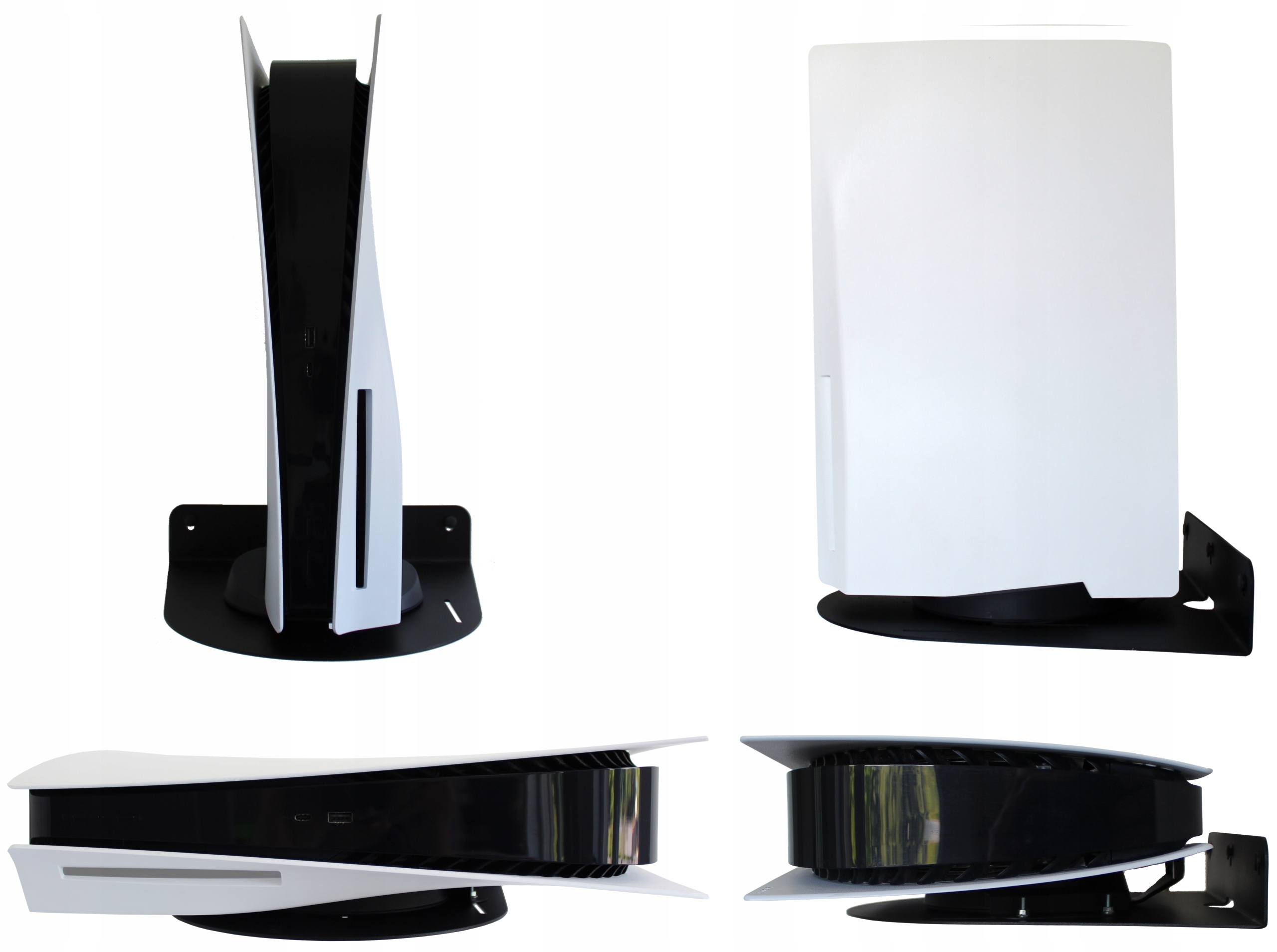 Držák pro upevnění na zeď konzole PlayStation 5 PS5 Fat vertikální horizontální černý