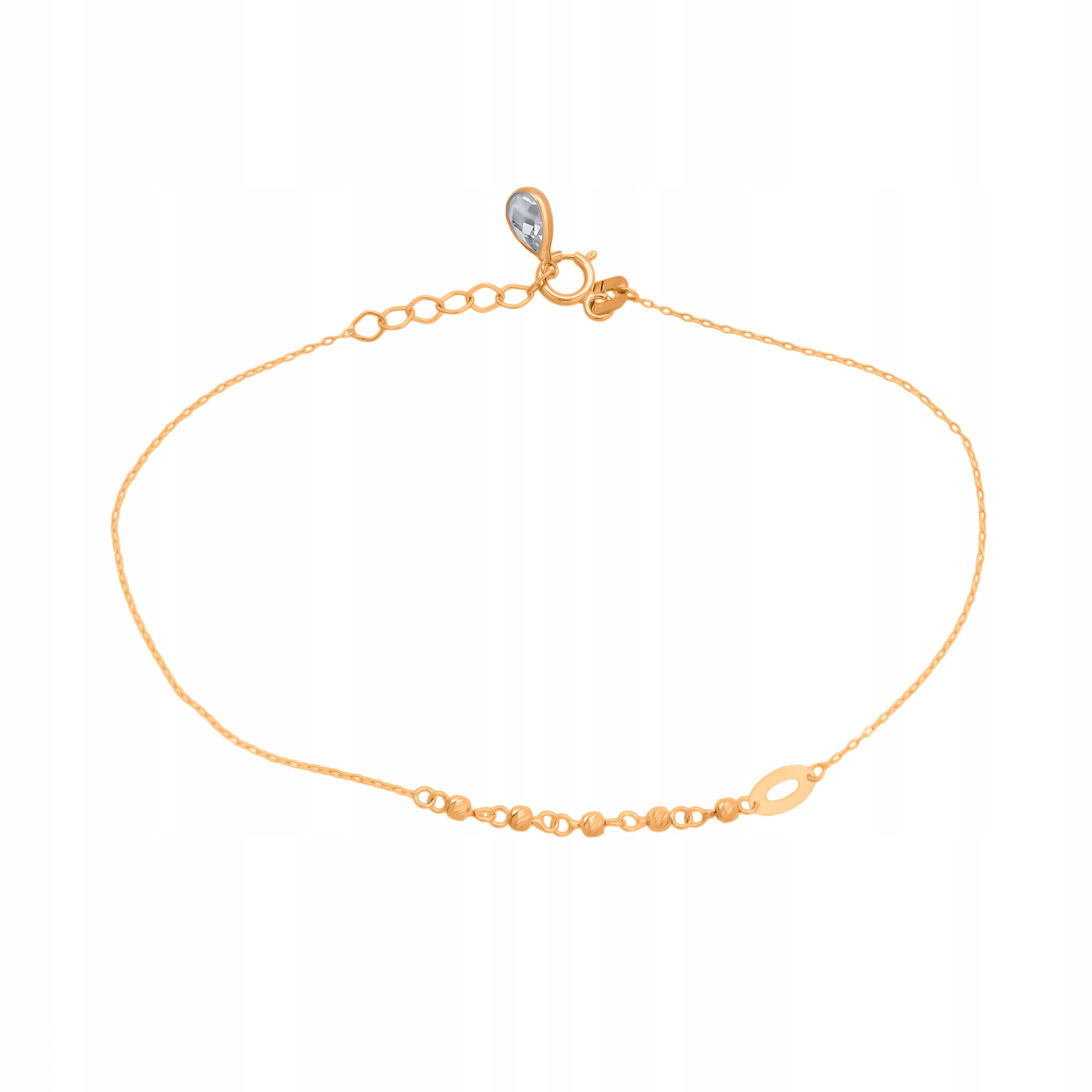 

Złota Bransoletka 585 Kulka Kulki Cyrkonia Grawer