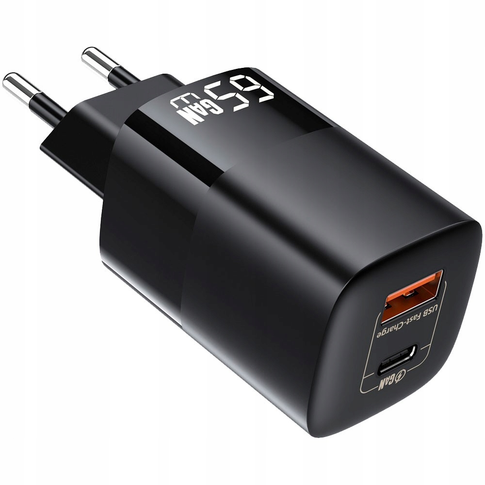 Szybka ładowarka GaN USB-A USB-C PD 65W