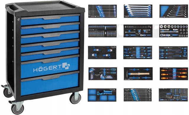 HOGERT HT7G091 візок інструментальна шафа 297 шт
