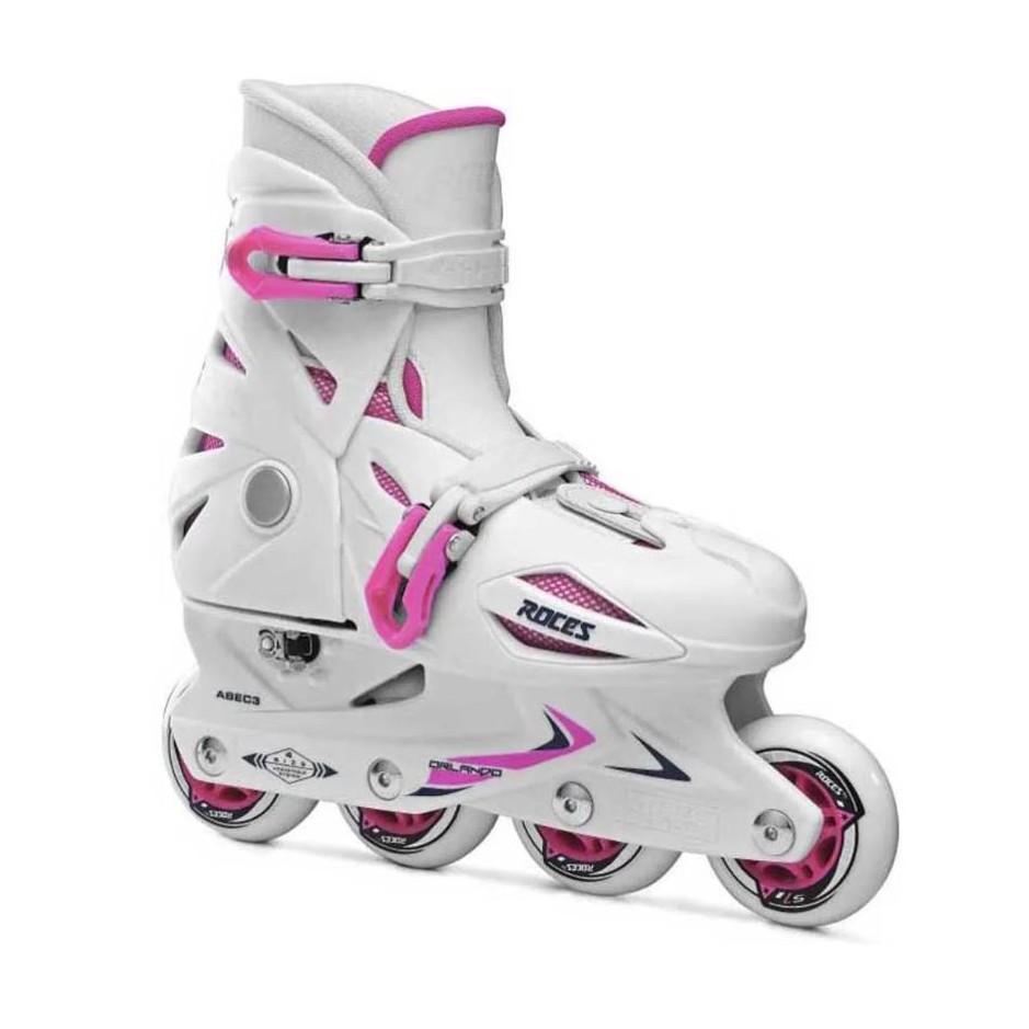 Roces Dětské kolečkové brusle Roces Orlando III White Pink, Y8.0-Y11.0, 25-