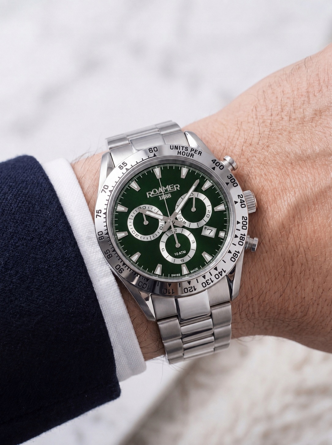 Zegarek Męski Roamer Monza 100 Chrono 850837-41-75-20 42mm 10ATM