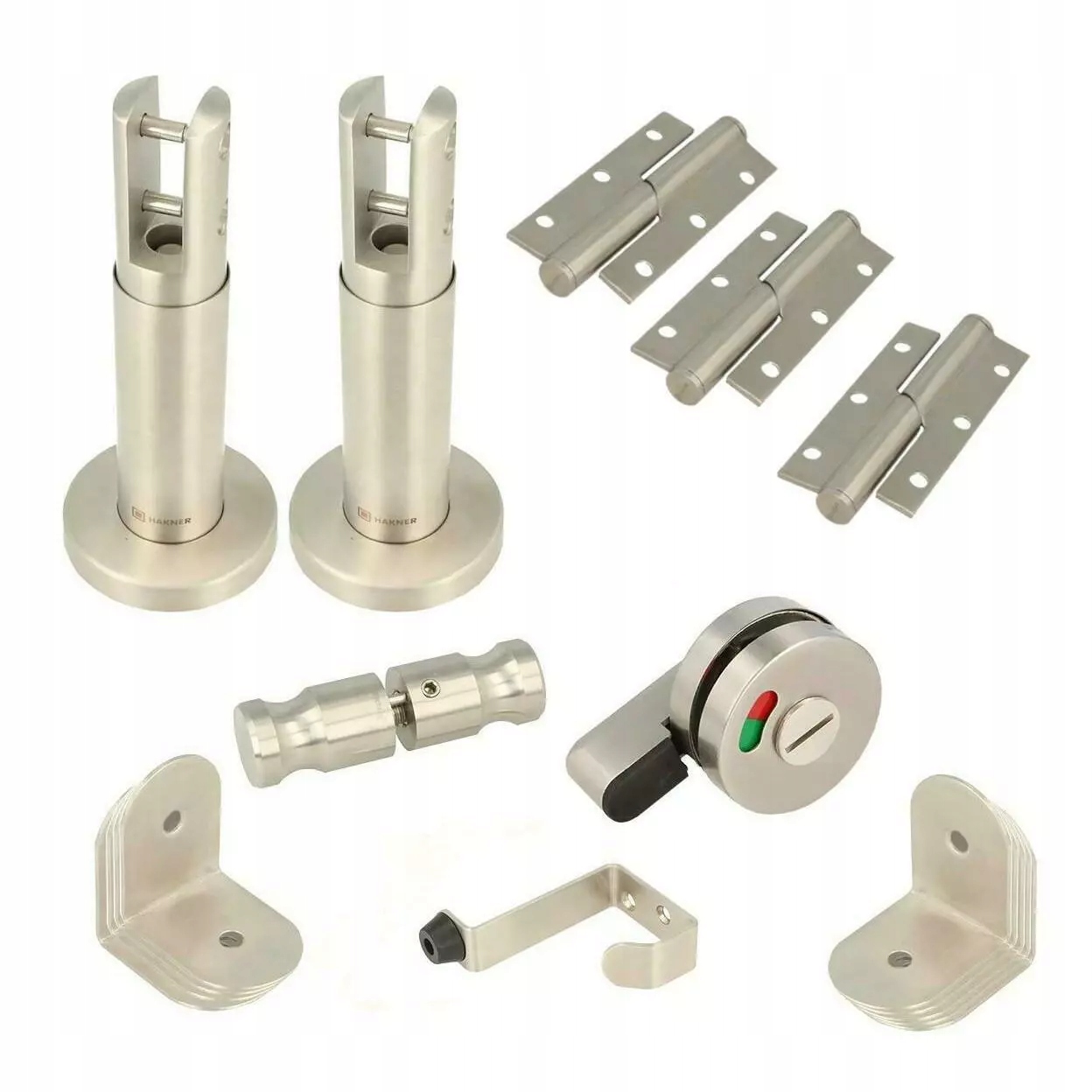 Kování pro sanitární Wc kabiny Hakner 12-13 mm levý set nerezová ocel
