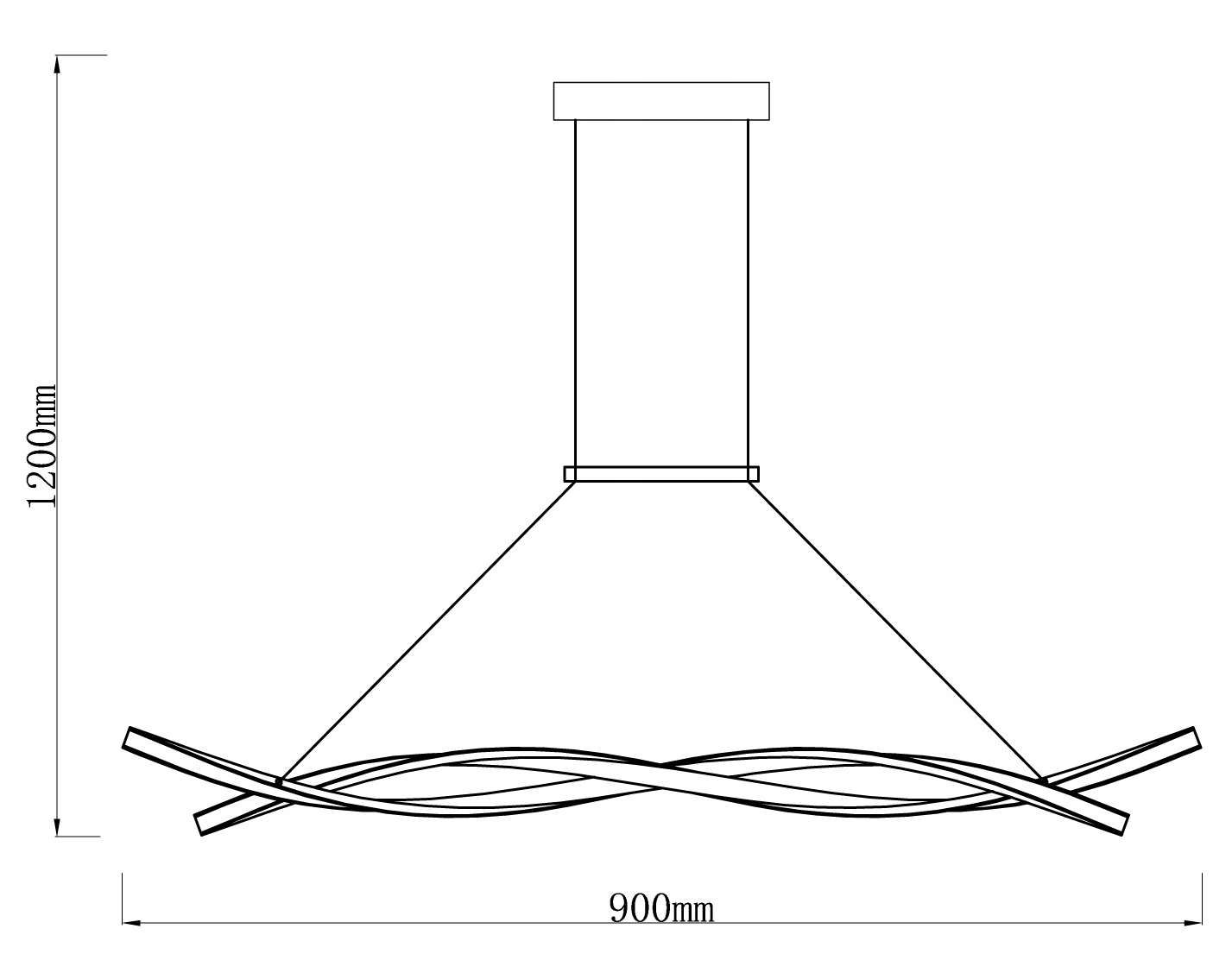 Lampa wisząca LED długa nad stół nowoczesna 90cm Zasilanie sieciowe