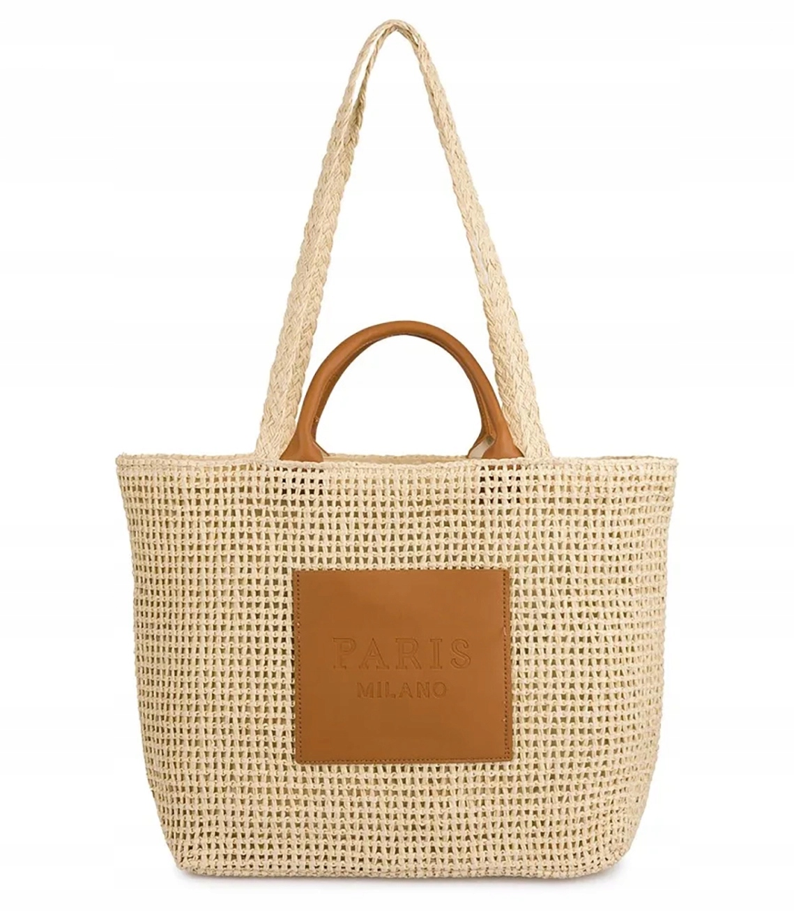 Pletená taška Paris Milano s kapsou a dvojitými uchy