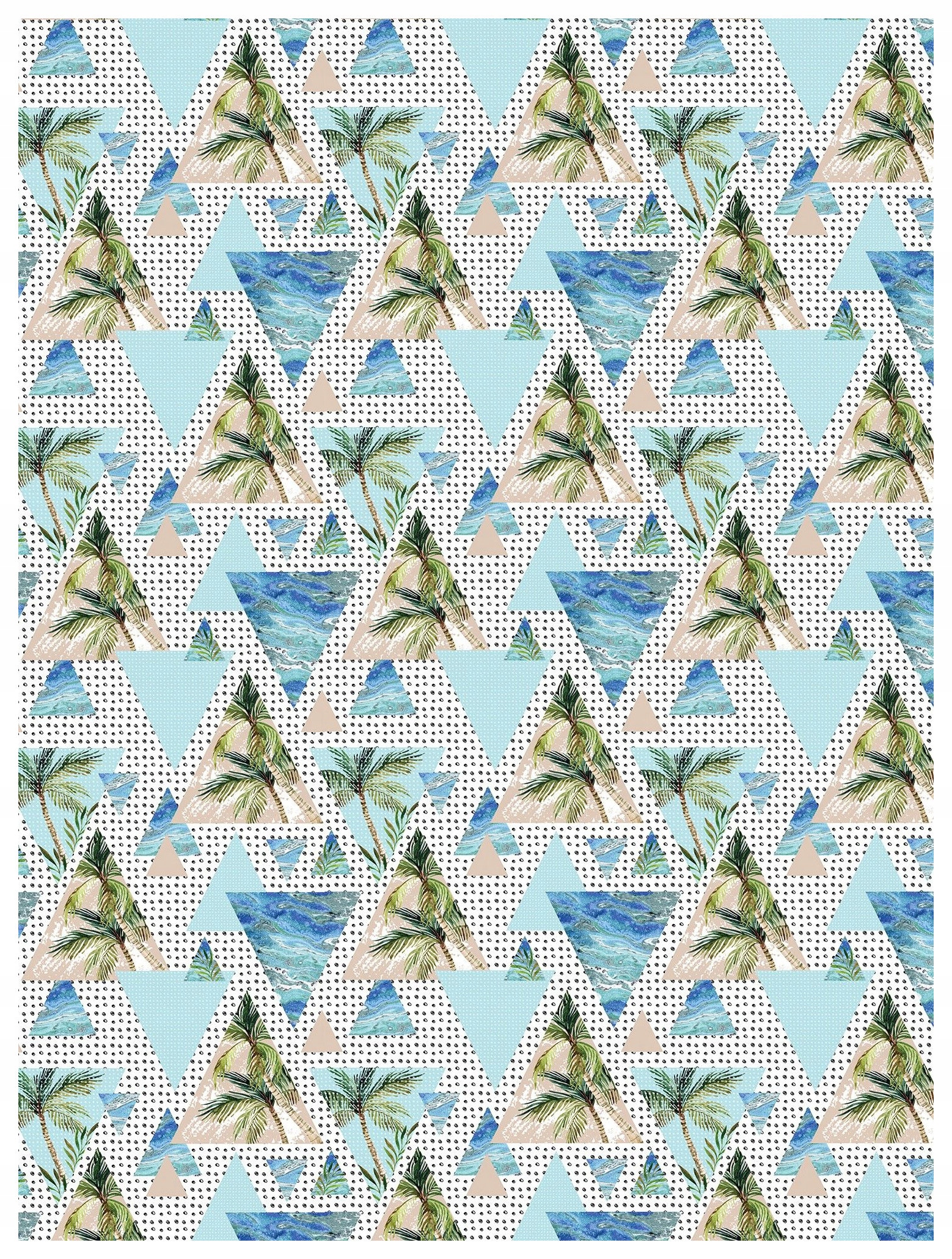 Fototapeta Pláž Trojuholníky Palmy vinylová geometria 184x254 piesok lepidlo