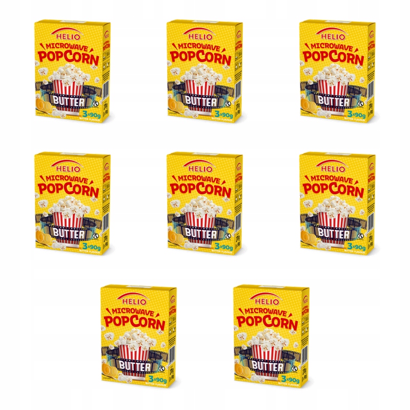 Mikrovláknová láhev na popcorn 3 x 90 g Helio X8