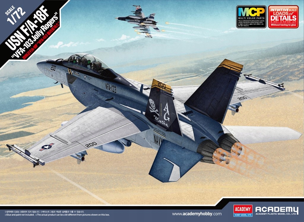 Academy 12535 F/A-18F Usn VF-103 Jolly Rogers 1:72