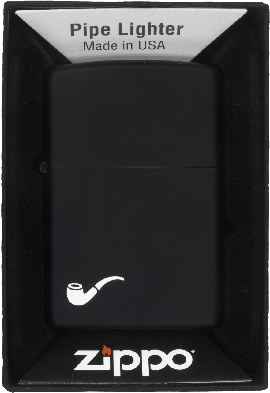 Zapalovač Zippo Pipe Black Matte 60001269 Větruodolný benzínový