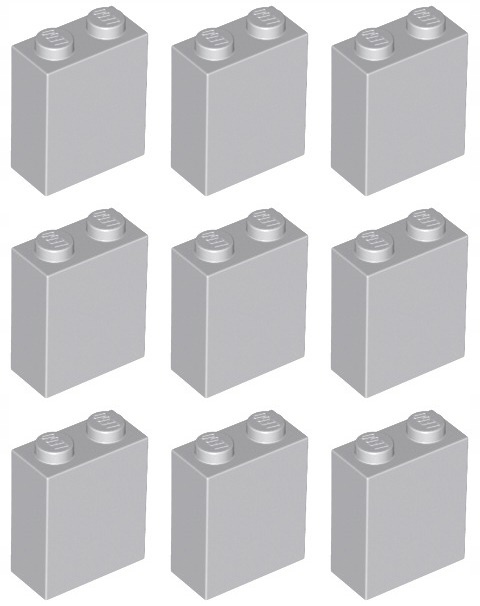 

Lego 3245c Klocek Słup 1x2x2 szary jas (15g) 9 szt