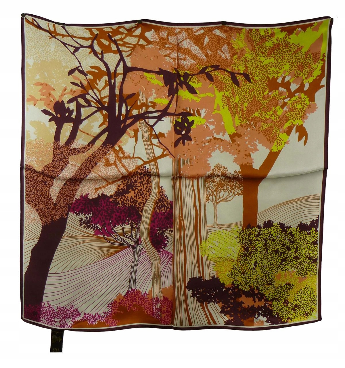 Velká hedvábná šála Wittchen – slunečný jarní les snů.