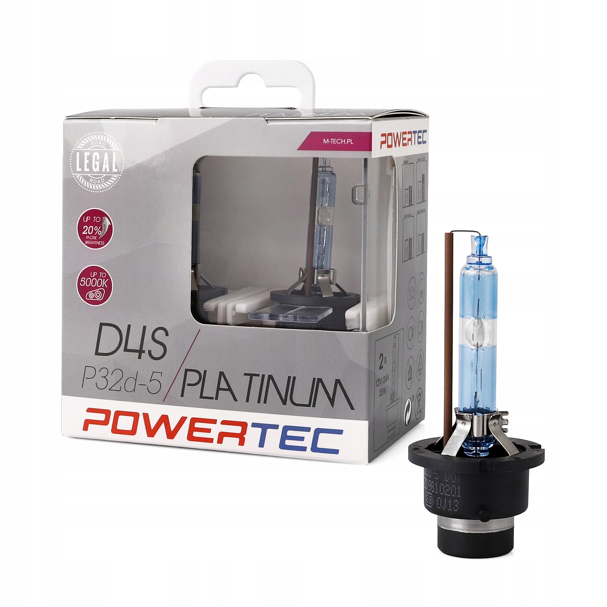Žárovka Xenon D4S Powertec Platinum +130% Duo