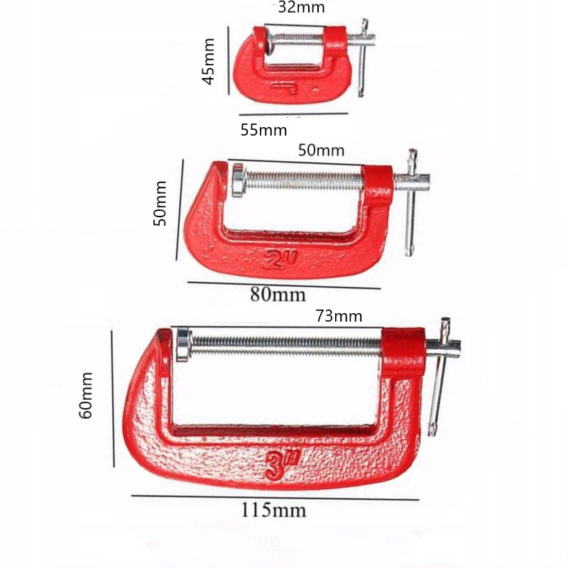 ŚCISK STOLARSKI Modelarski TYP G ZESTAW 3SZT Kod producenta TTG3