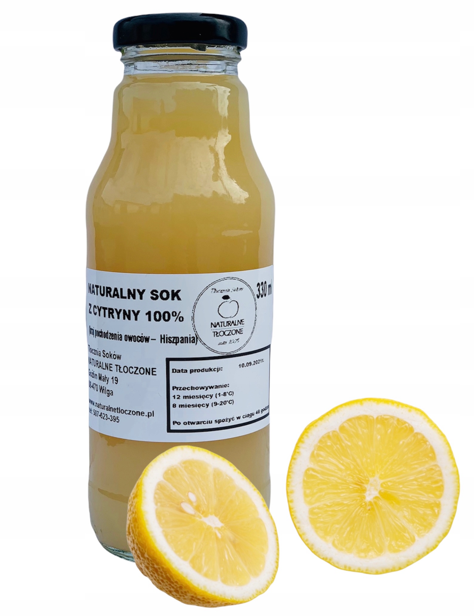 

Sok z cytryny 100% 330 ml (w butelce, cytrynowy)