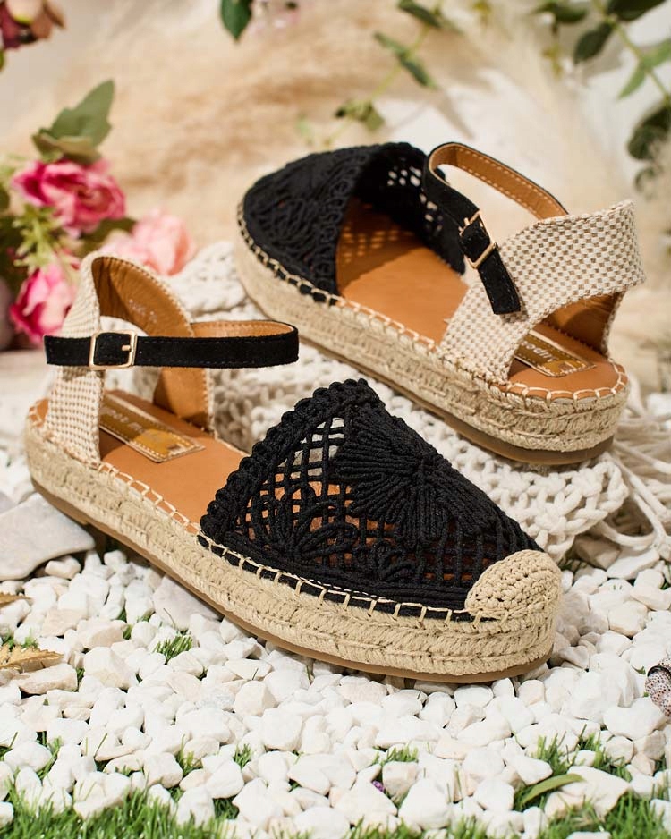 CZARNE ESPADRYLE DAMSKIE FOPETT 36 Marka Royalfashion
