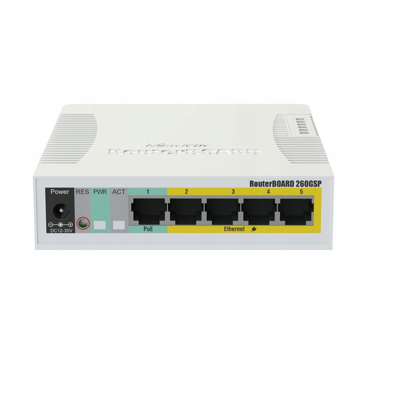 MikroTik RB260GSP Switch CSS106-1G-4P-1S, 5x RJ45 1000Mb/s, 1x Sfp, 4x