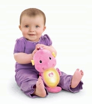 Fisher Price Świecący Konik Morski usypiacz uspokajacz melodie różowy DGH83 Wiek dziecka 0 +