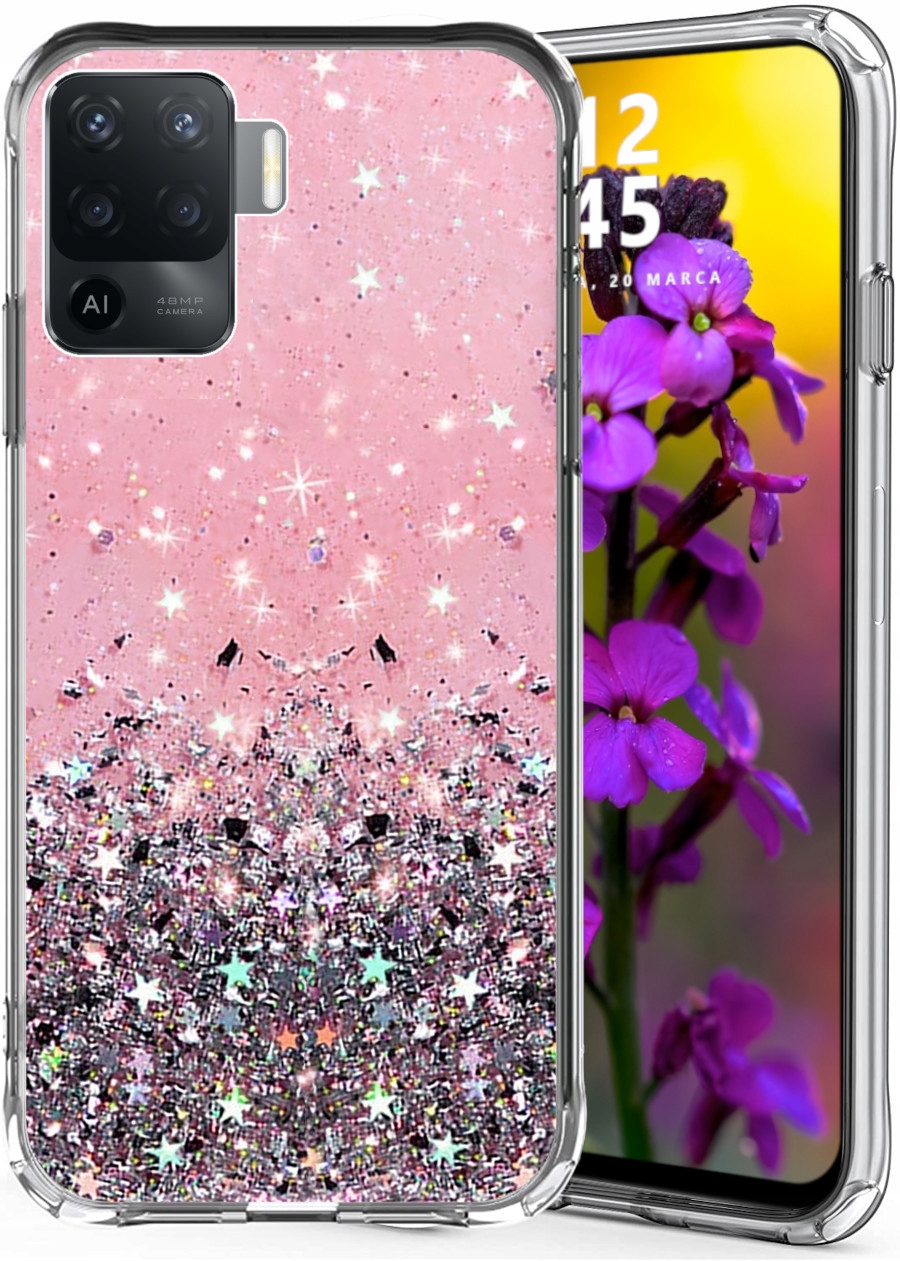 

Etui do Oppo Reno 5 lite Glitter Case Brokat Szkło