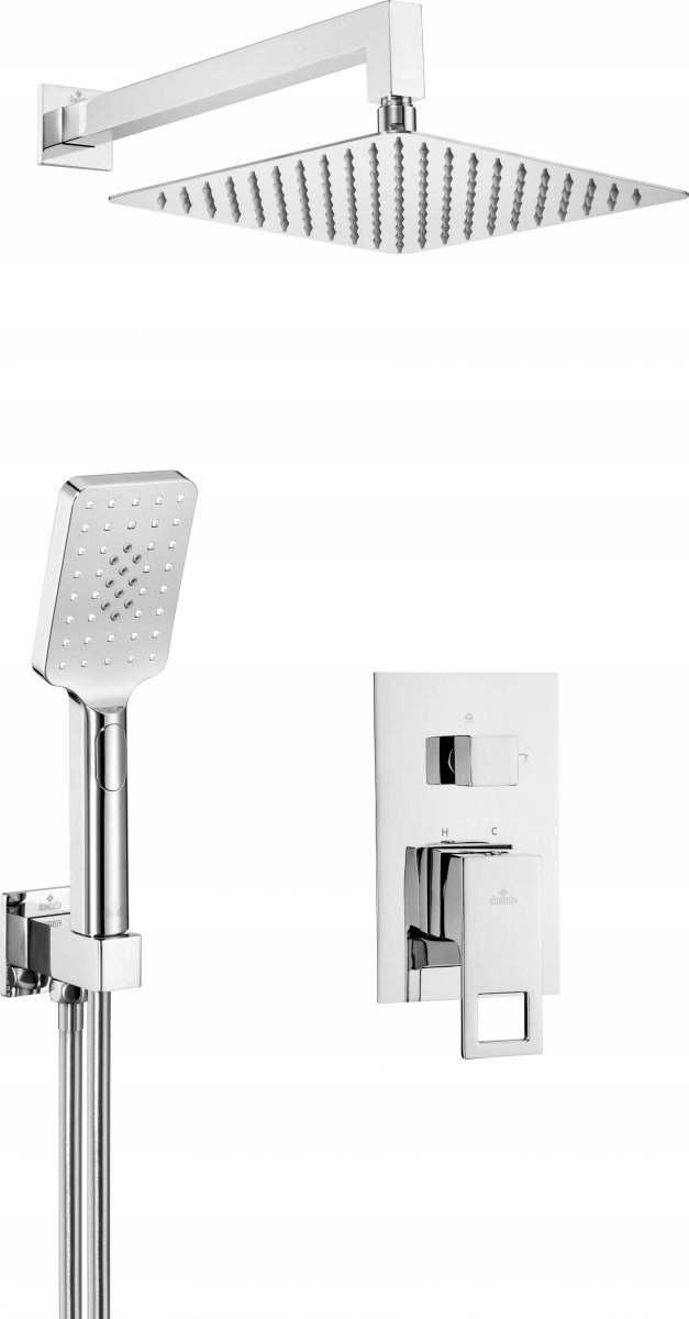 Chrómovaný podomietkový sprchový komplet Anemon s batériou NAC_09MP