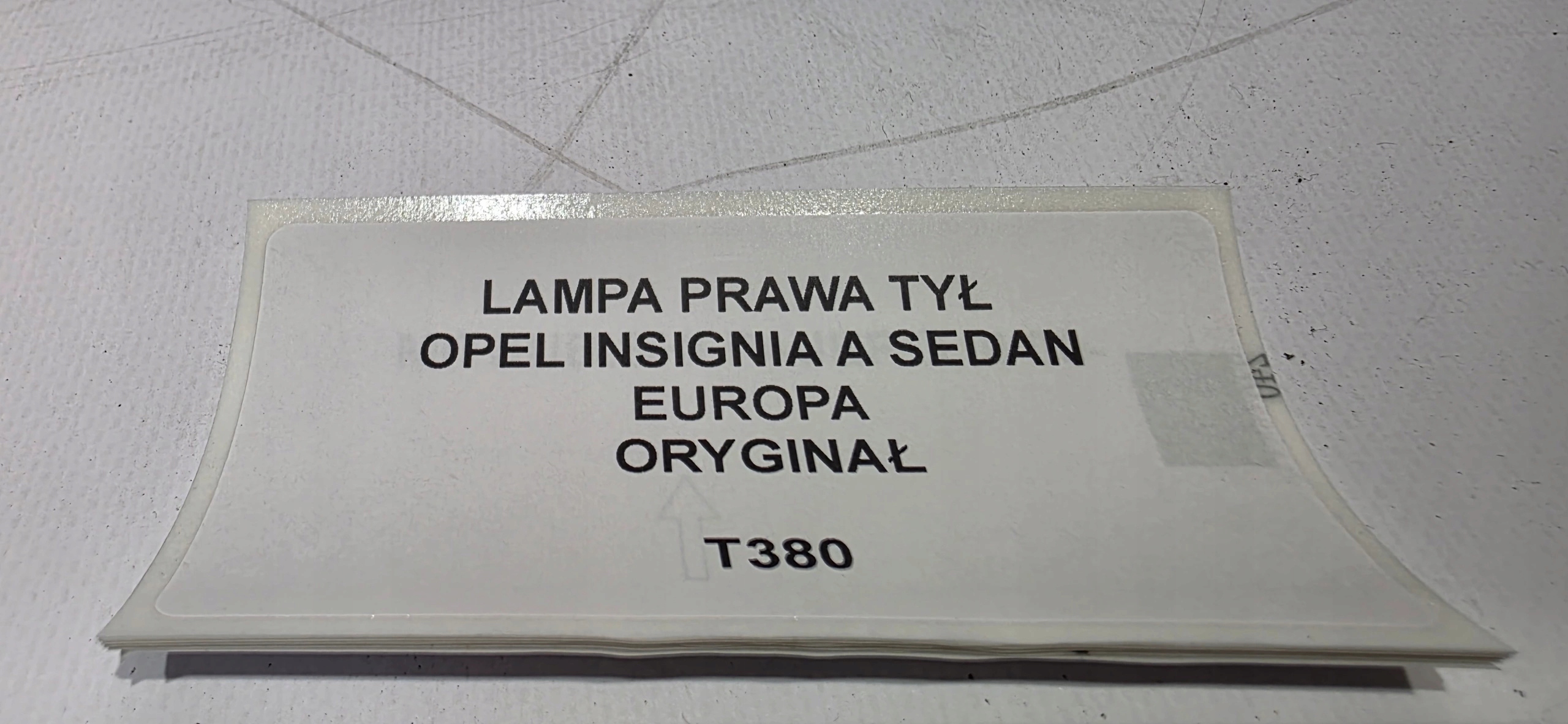 light right rear part OPEL INSIGNIA A sedan original EUROPA