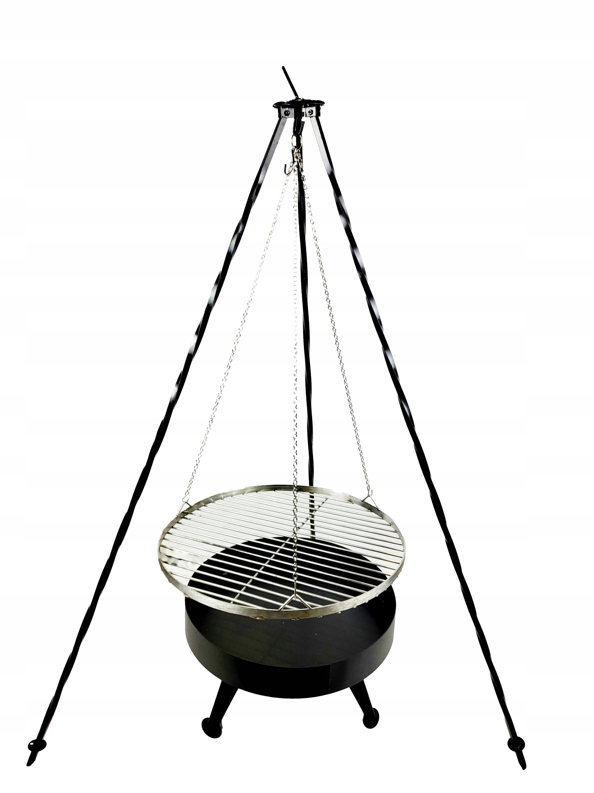 Trojnožkový gril 120 ohnisko 40 rošt z nehrdzavejúcej ocele 45